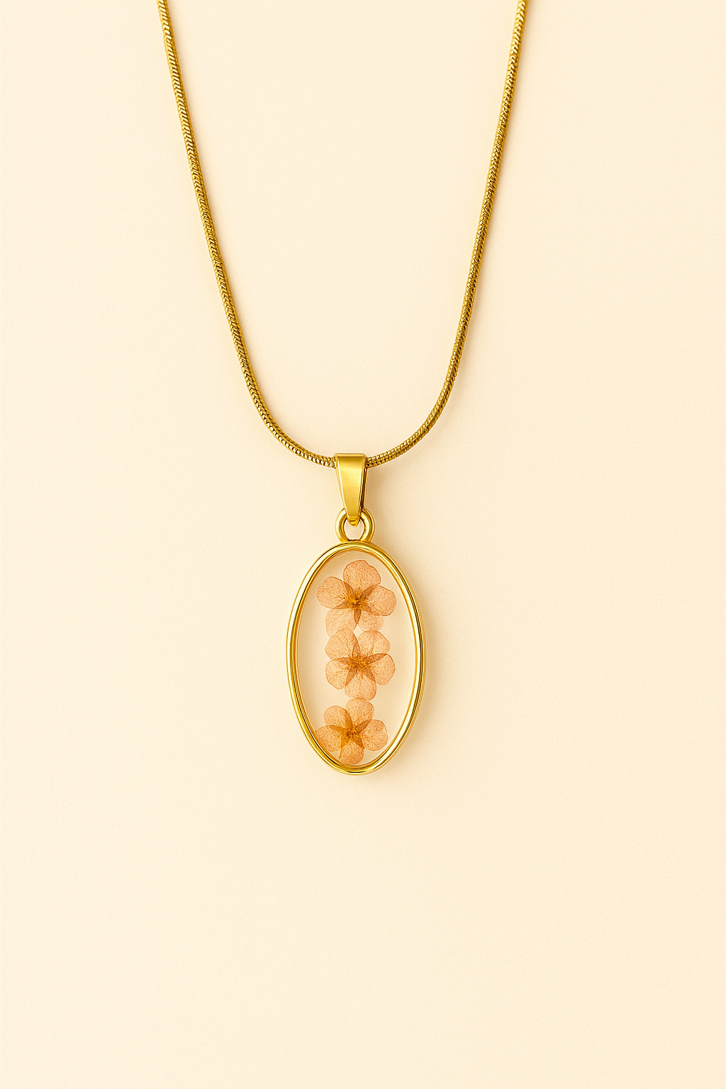 Resin Pink Flower Chain