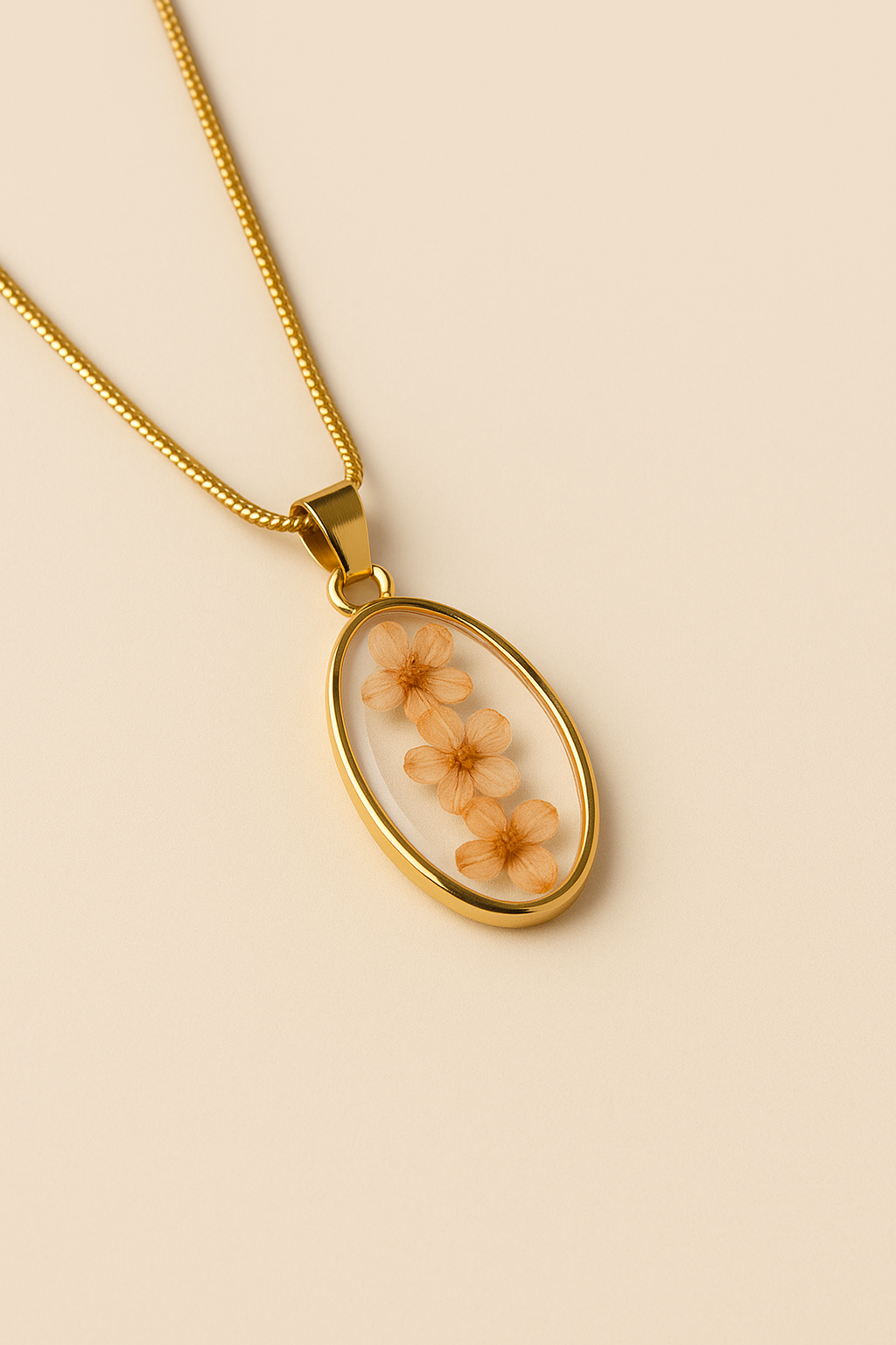 Resin Pink Flower Chain