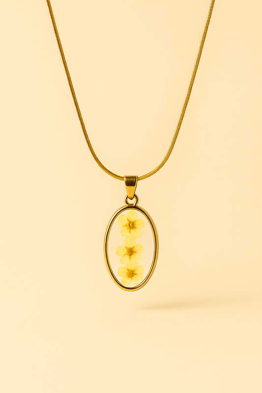 Yellow resin flower chain