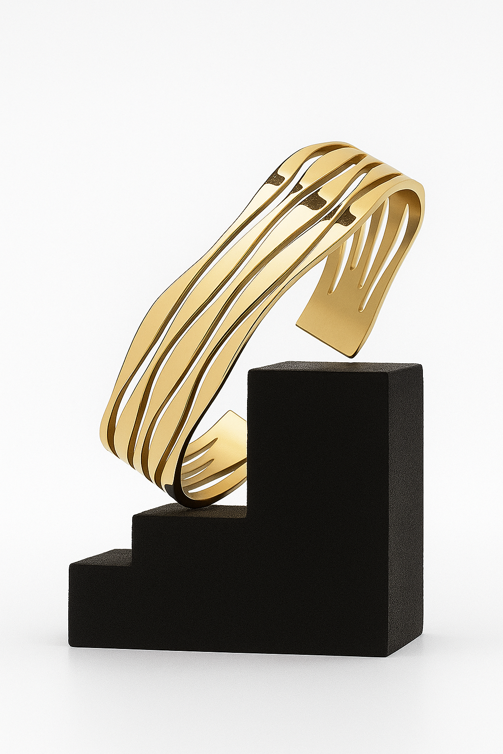 Womens Wave Cuff Bracelet