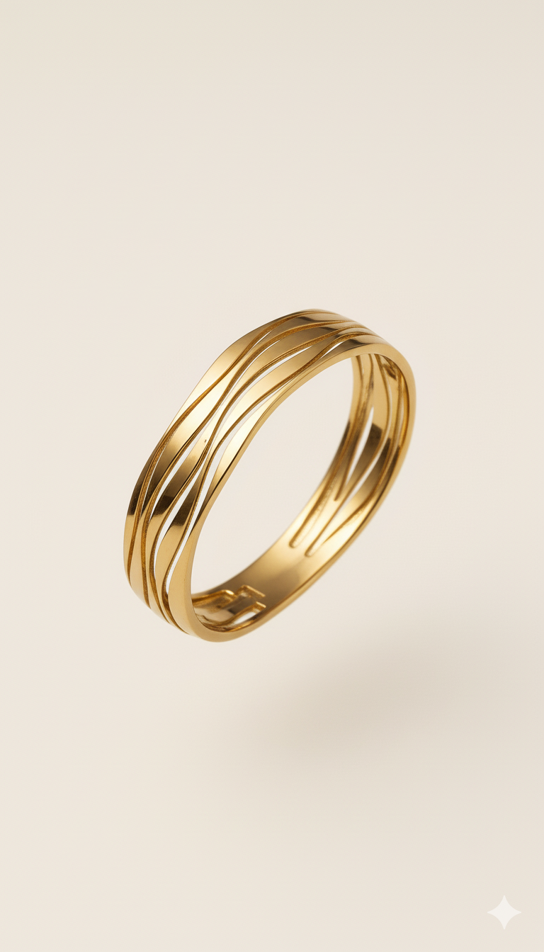 Womens Wave Cuff Bracelet