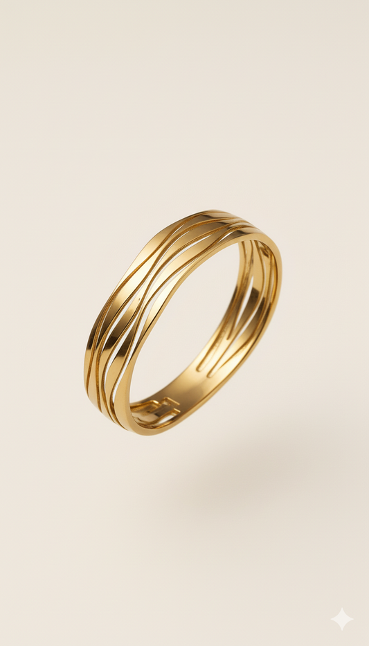 Womens Wave Cuff Bracelet